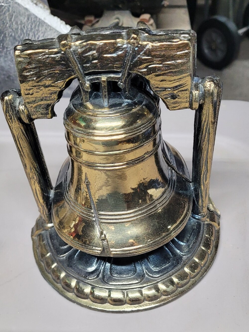 Decorative Brass ? Bell Statue - Gold and Black